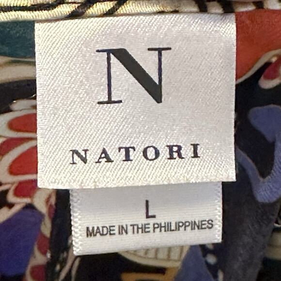 N Natori L Slip Dress Nightgown Spaghetti Adjustable Straps Floral Chrysanthemum - Picture 5 of 10